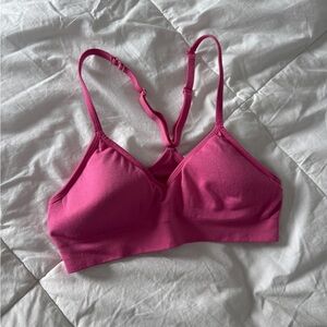 Kalon Pink Racerback Sports Bra - Size Small - Padded Seamless Bralette